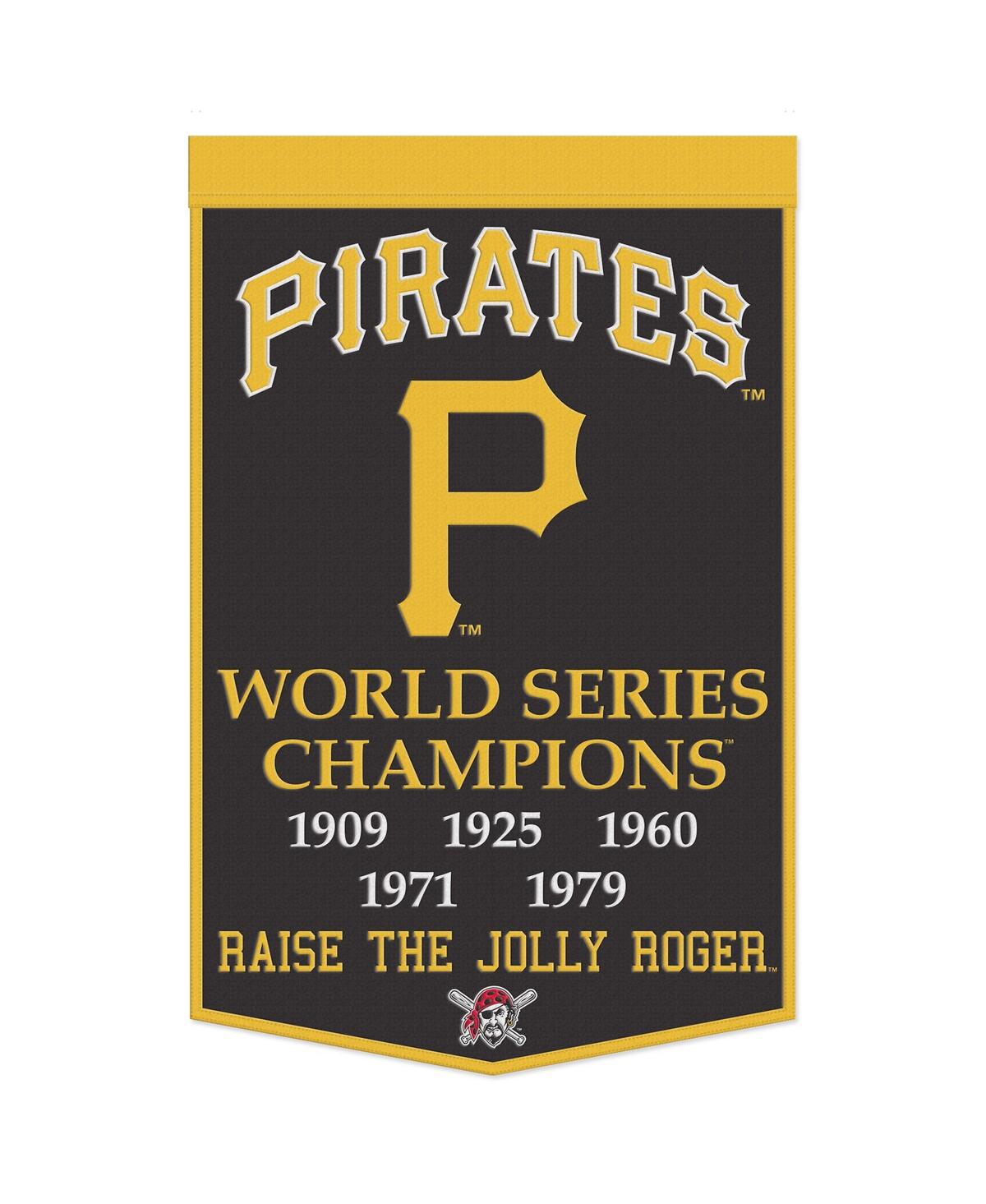 Wincraft Pittsburgh Pirates 24" X 38" Championship Banner In Black,yellow