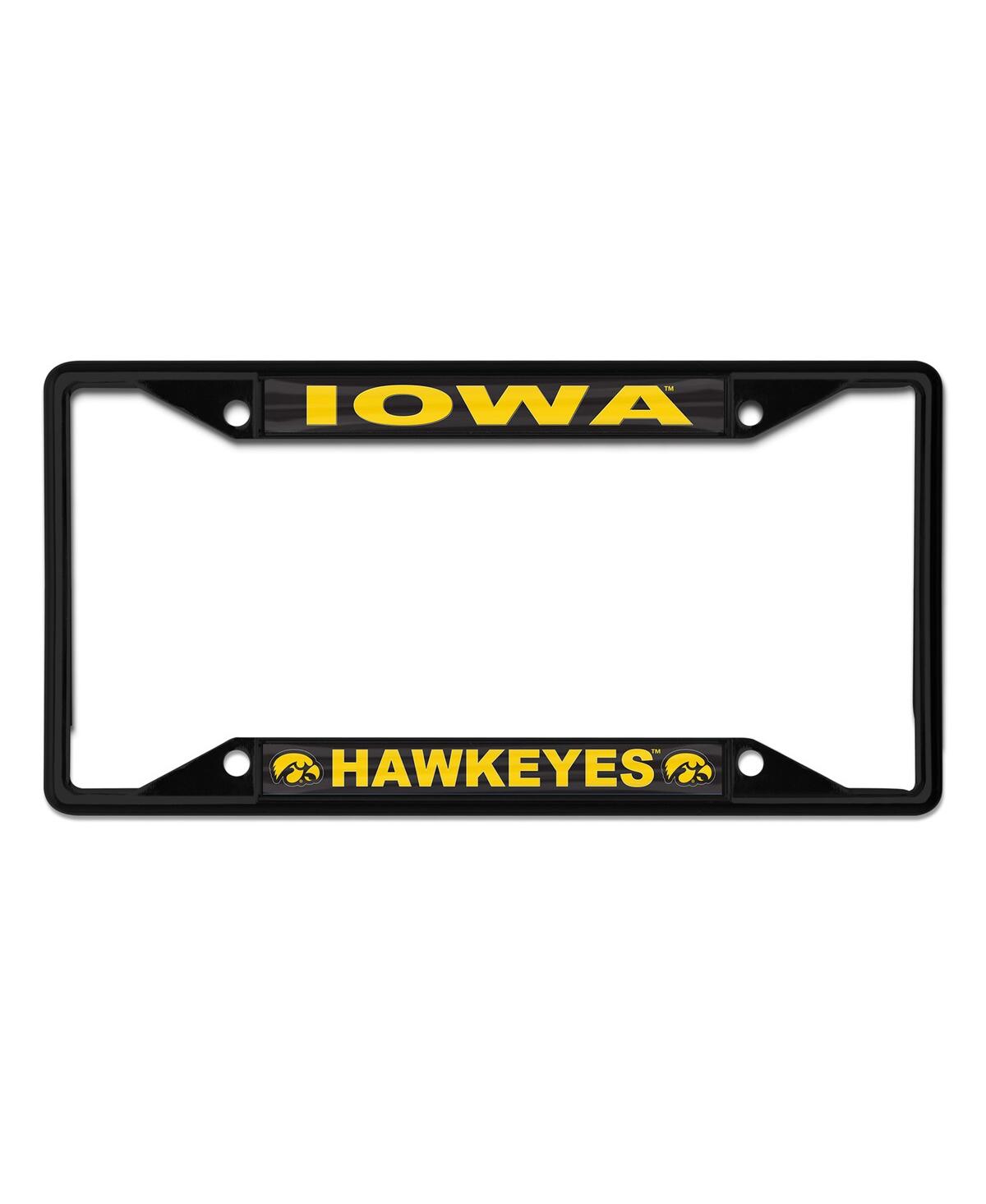 Wincraft Iowa Hawkeyes Chrome Color License Plate Frame In Black
