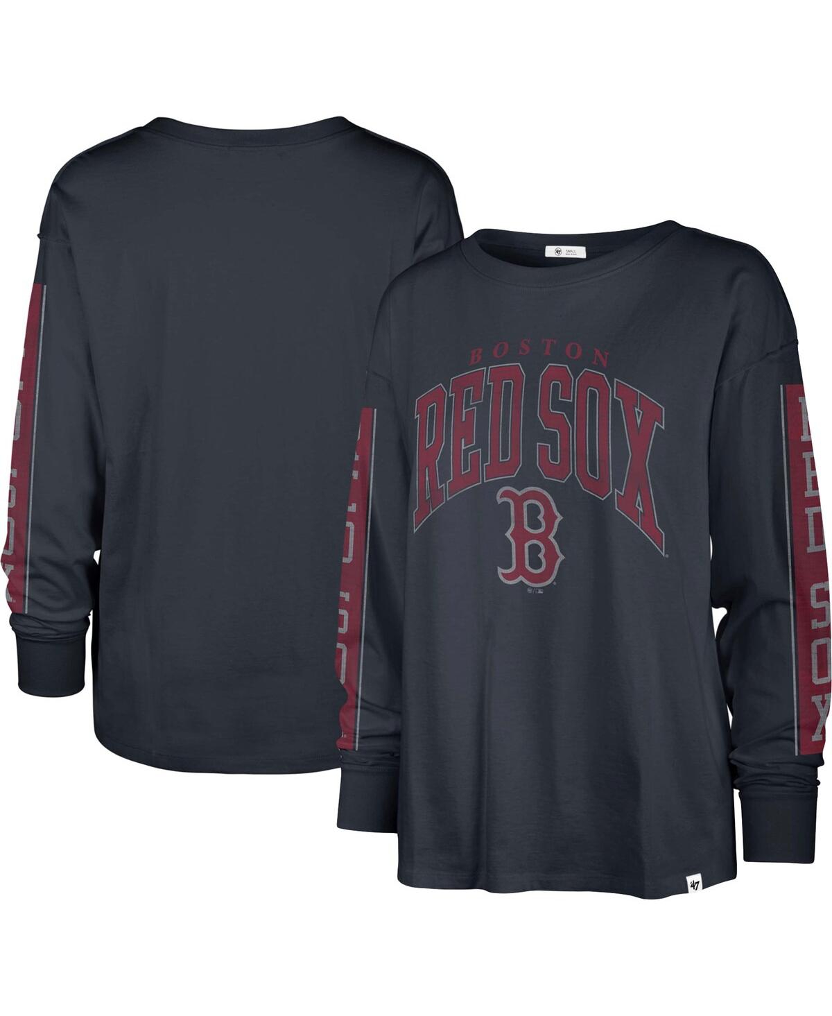Shop 47 Brand Women's ' Navy Boston Red Sox Statement Long Sleeve T-shirt