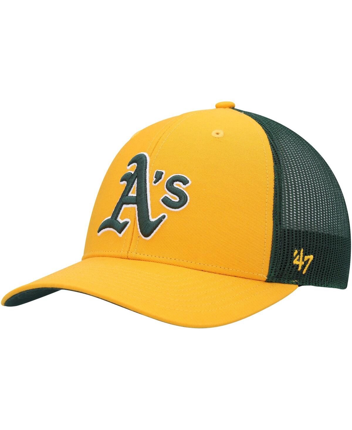 Men's '47 BrandOakland Athletics Secondary Trucker Snapback Hat - Gold