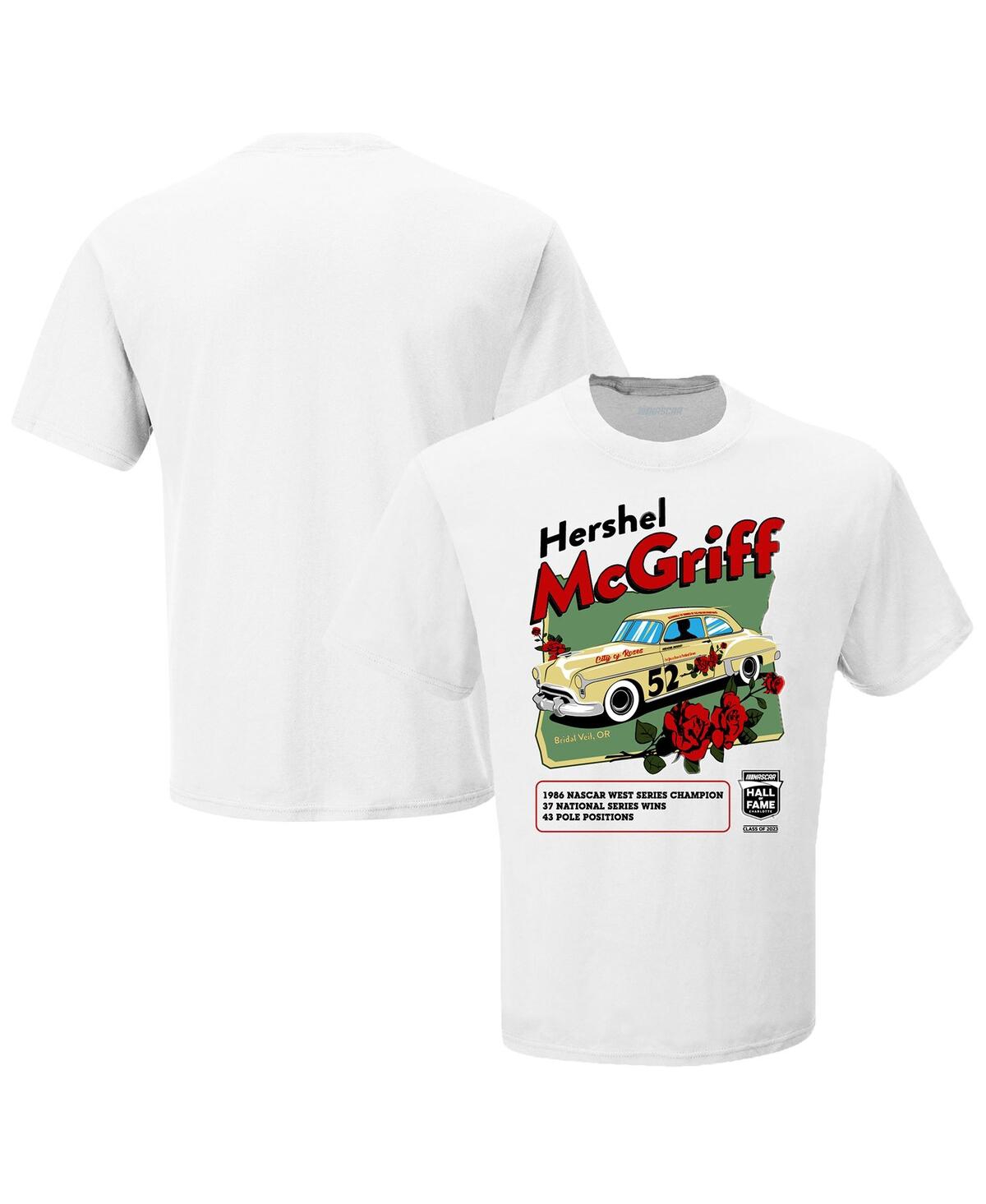 Checkered Flag Sports Men's  White Hershel Mcgriff Nascar Hall Of Fame Class Of 2023 Inductee T-shirt