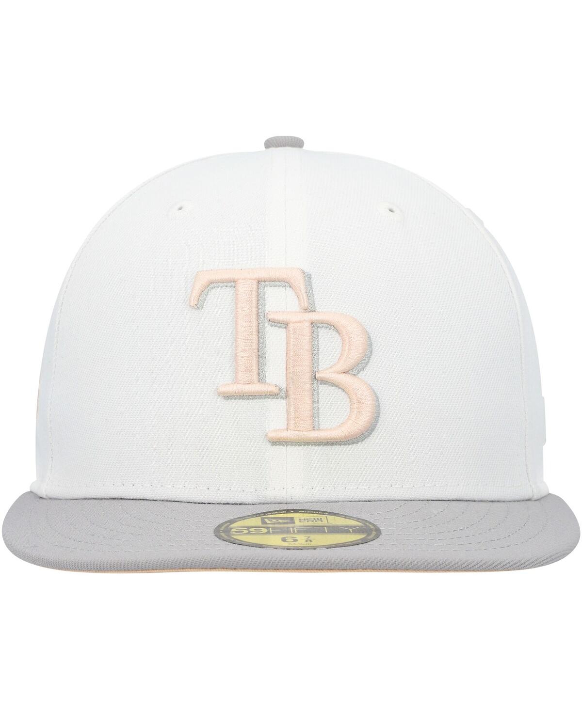 Men's New Era Gray Tampa Bay Rays 2008 World Series Side Patch Undervisor 59FIFTY Fitted Hat - Gray