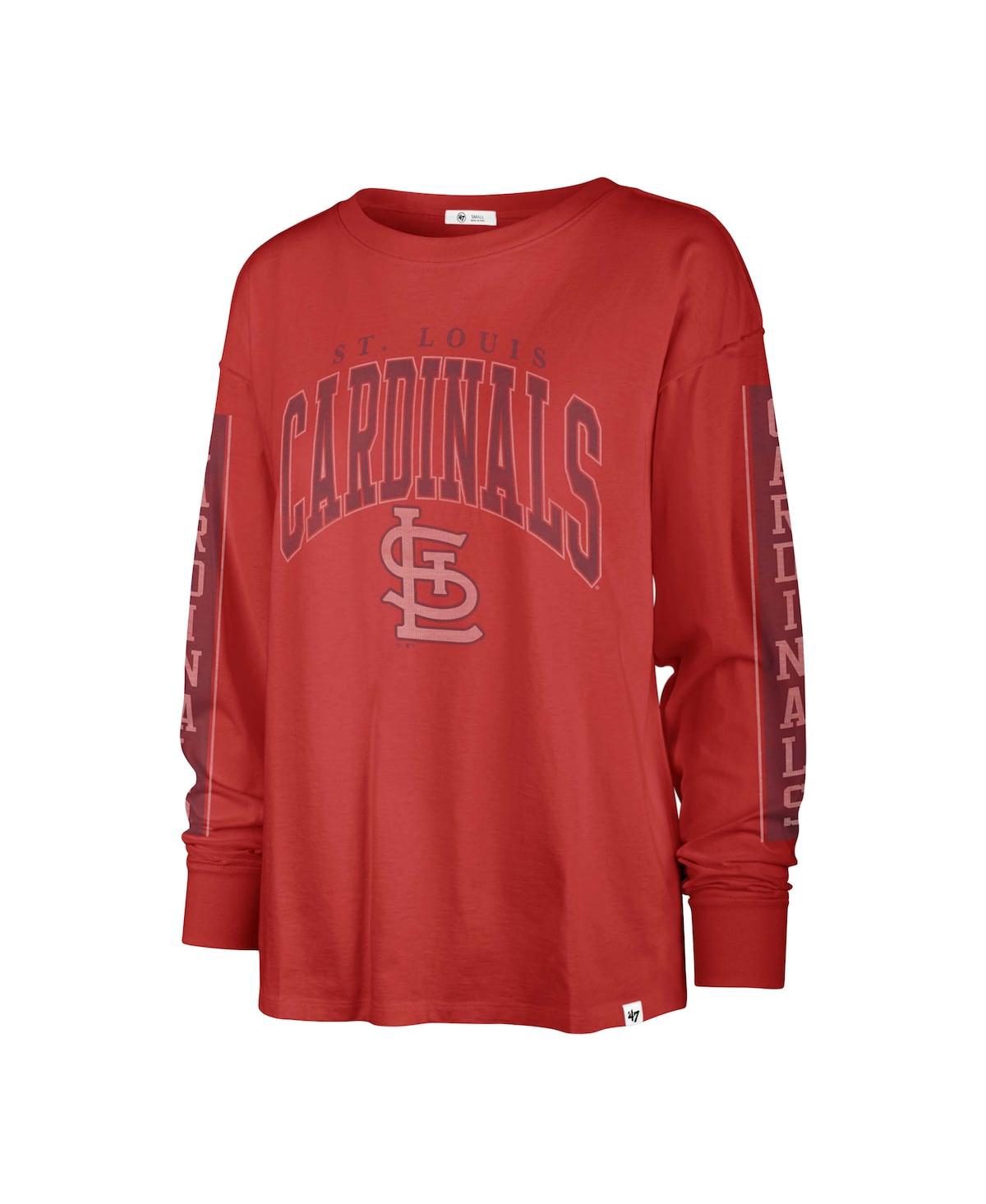 Shop 47 Brand Women's ' Red St. Louis Cardinals Statement Long Sleeve T-shirt
