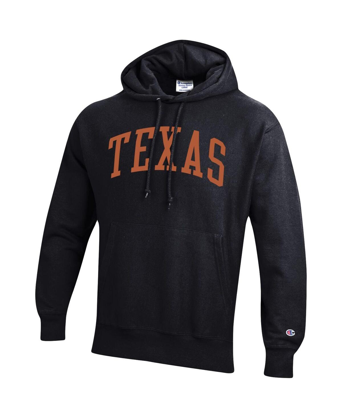 Men's ChampionTexas Longhorns Team Arch Reverse Weave Pullover Hoodie - Black