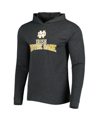 Men's Heathered Green, Heathered Charcoal Notre Dame Fighting Irish Meter Long Sleeve Hoodie T-shirt and Jogger Pants Set