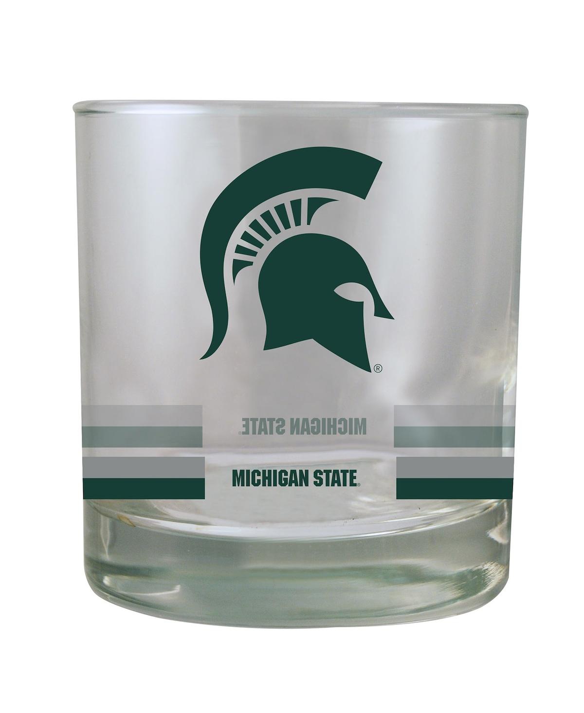 Memory Company Michigan State Spartans 10 oz Banded Rocks Glass In Gray