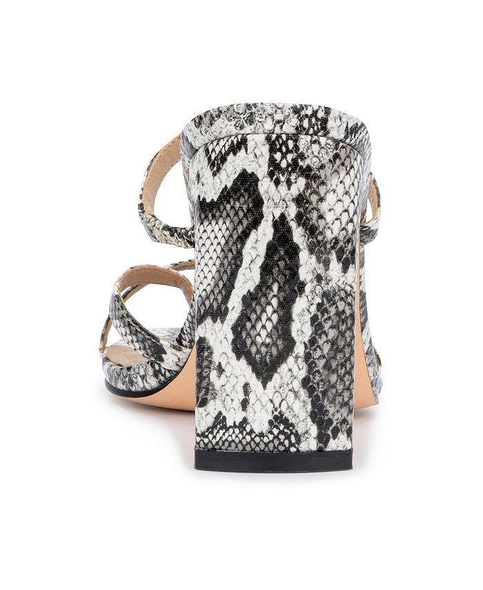 NEW YORK & CO Womens Pink Snake Goring Padded Brendi Square Toe Block Heel Slip On Heeled