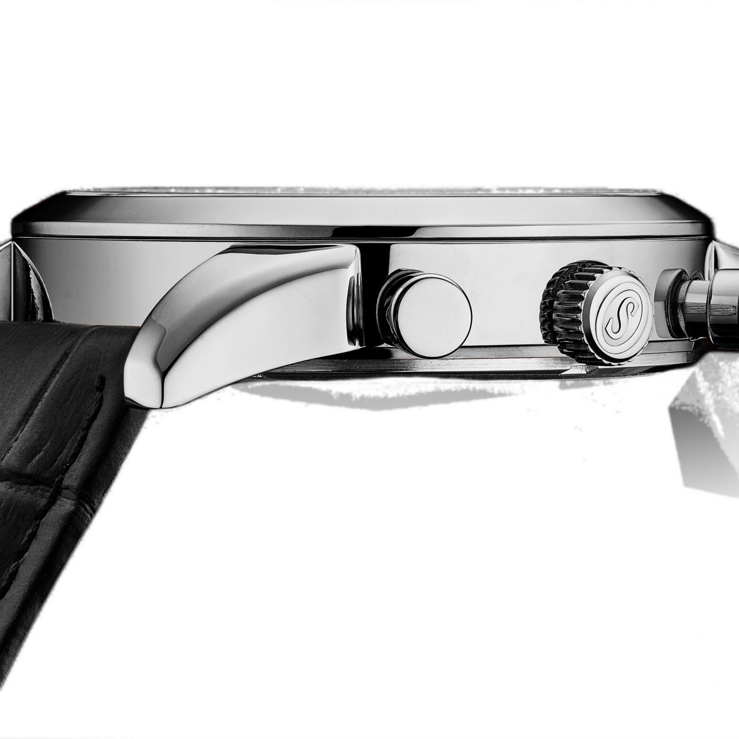 Rialto 3975L Men s Chronograph Watch - Quartz Movement, 44mm Stainless Steel Case, Leather Strap