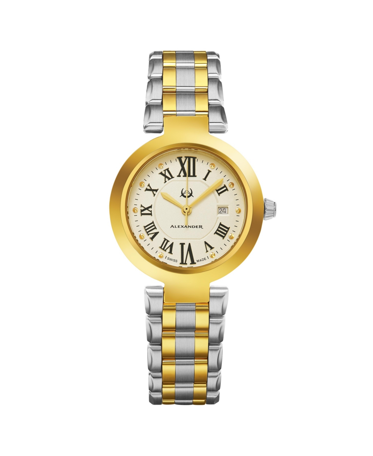 Alexander Women's Niki Gold-tone Silver-tone Stainless Steel , Silver-tone Dial , 32mm Round Watch