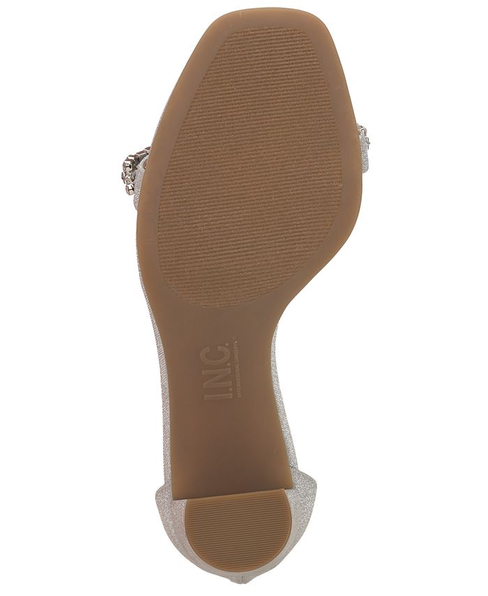 INC International Concepts Women's Lana Embellished Ankle-Strap Block ...
