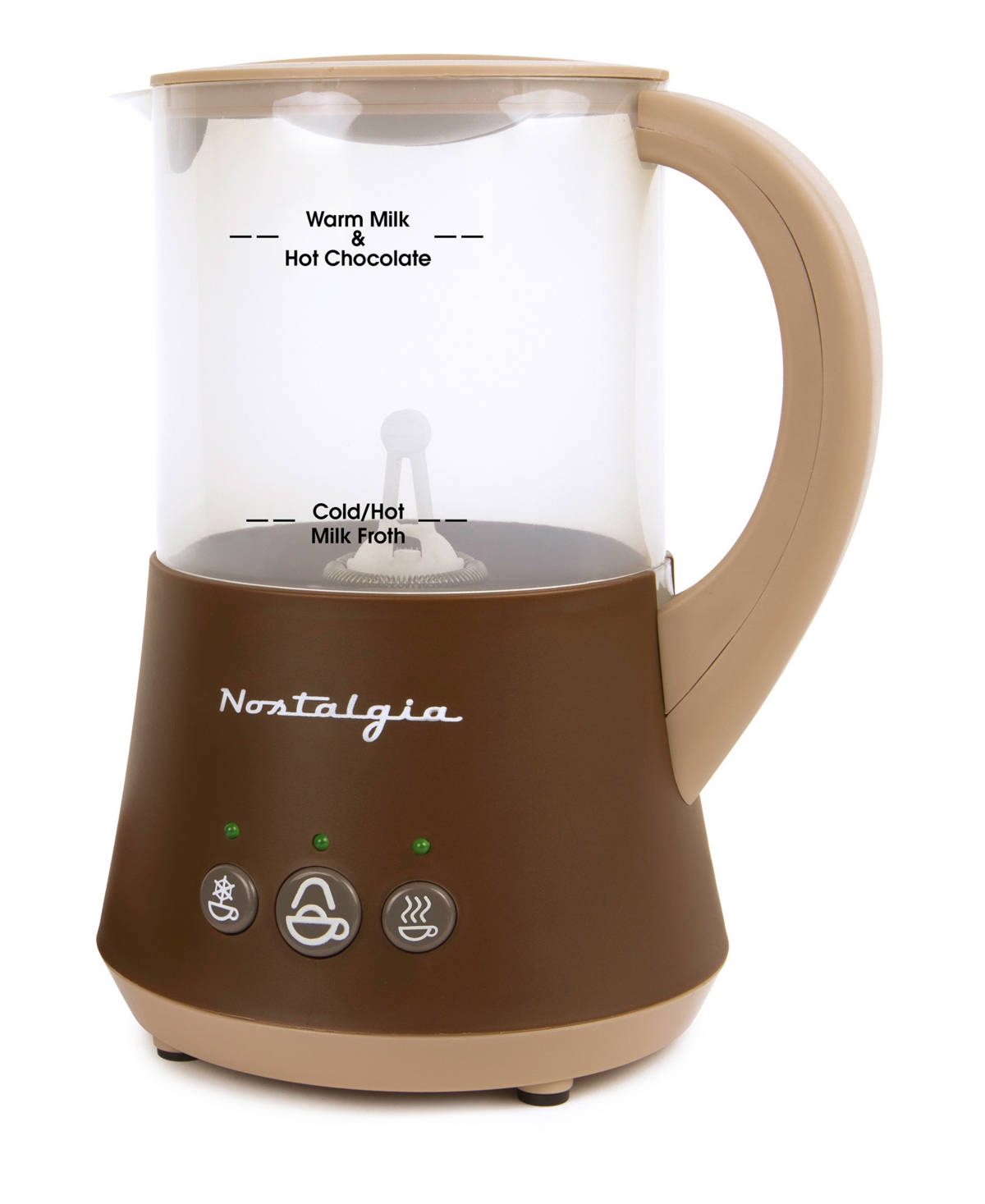 Nostalgia 8.14" Frother Hot Chocolate Maker In Brown