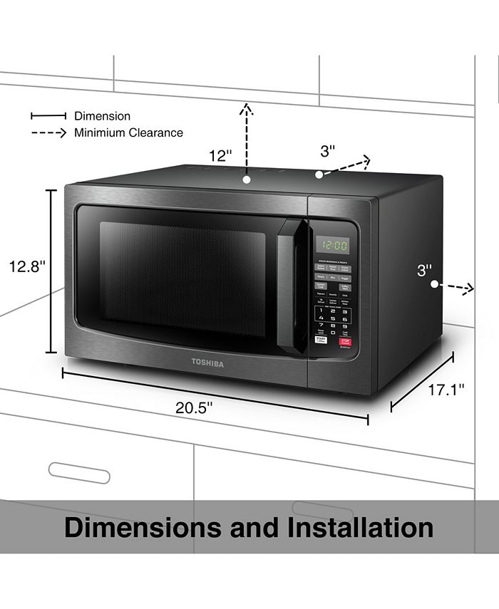 Toshiba 1.2 Cubic Feet Microwave with Smart Sensor Macy's