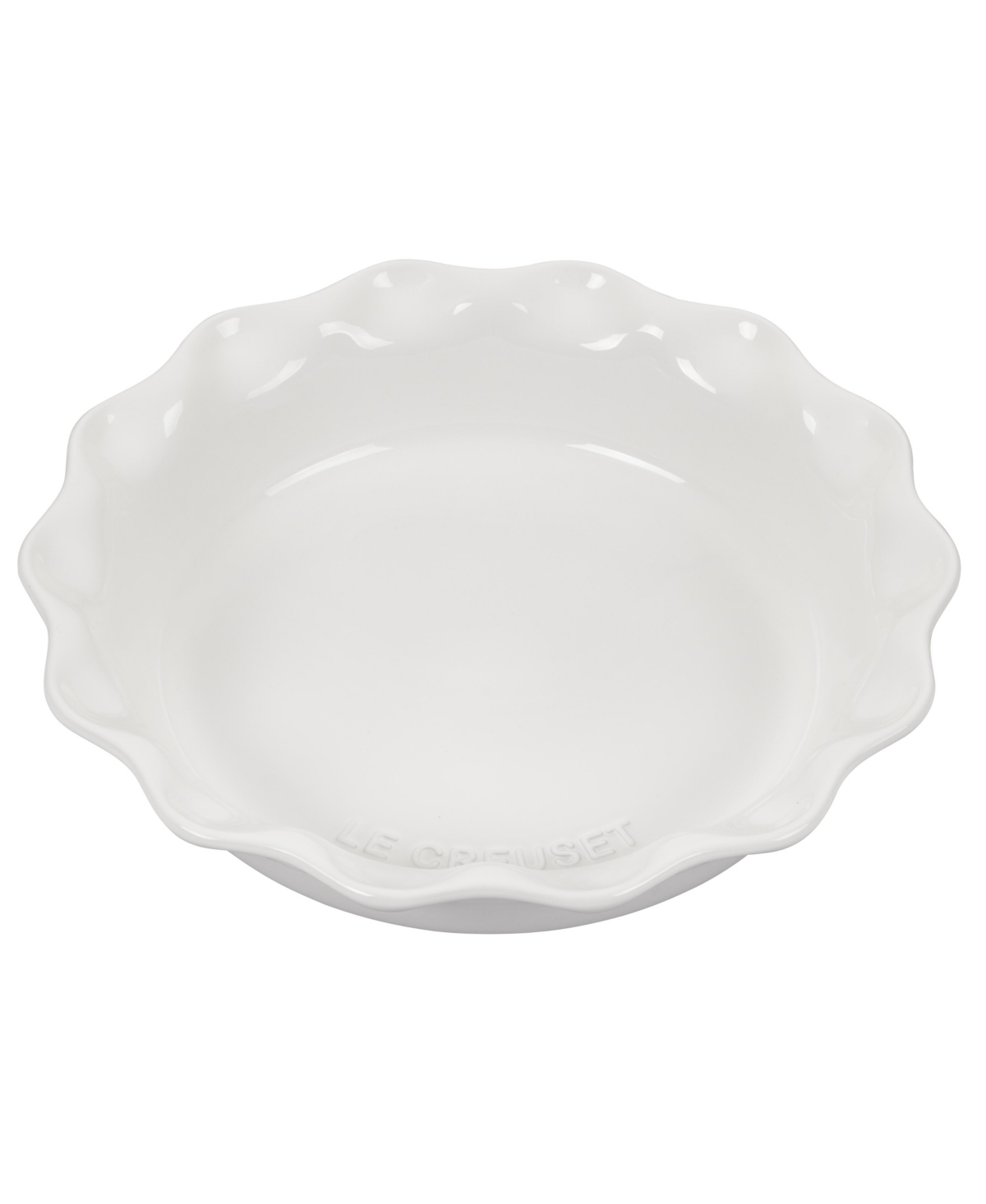 Le Creuset 9" Stoneware Pie Dish In White