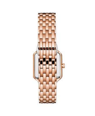 Confidant 4020 Women s Square Watch – Quartz Movement, 27mm Case, Crystal-Accented Bezel, Stainless Steel Bracelet