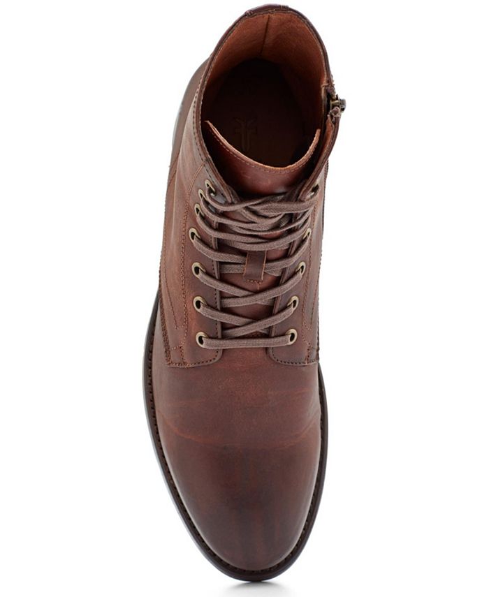 Frye bowery store lace up cognac