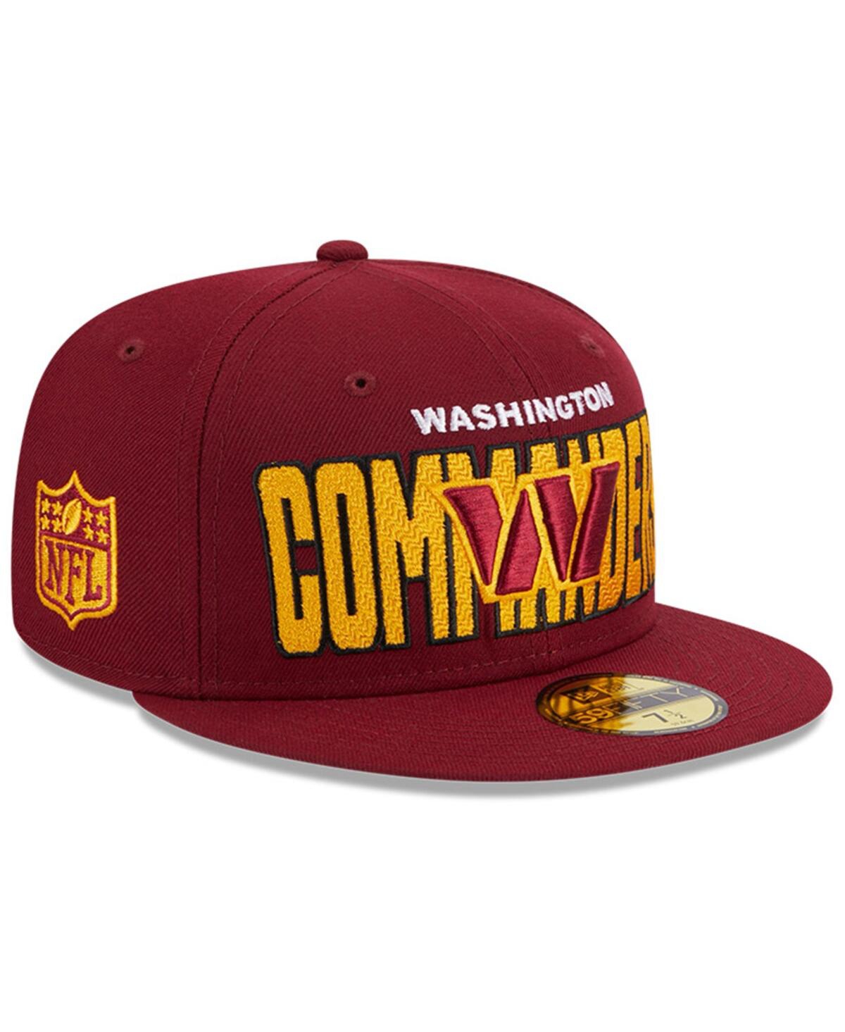 Shop New Era Men's  Burgundy Washington Commanders 2023 Nfl Draft 59fifty Fitted Hat