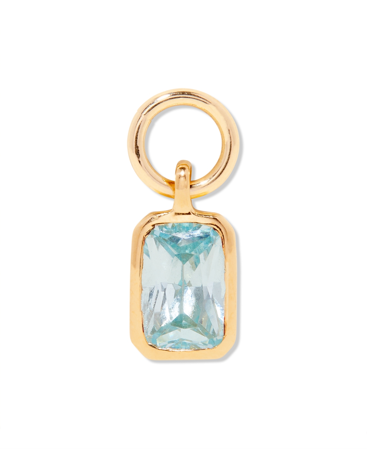 Brook & York Cubic Zirconia 14k Gold-plated Mackenzie Birthstone Charm In Gold- Mar