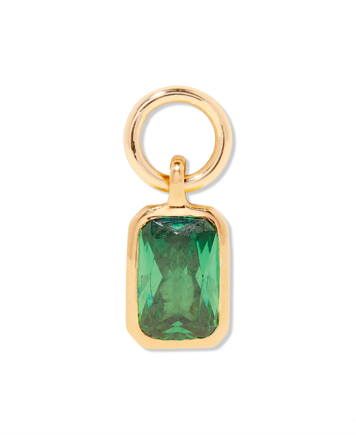 Brook & York Cubic Zirconia 14k Gold-plated Mackenzie Birthstone Charm In Gold- May