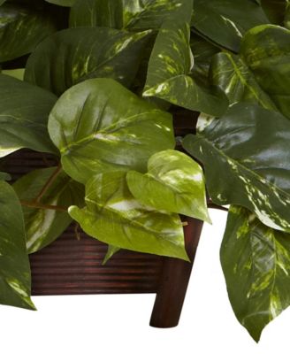 Pothos Artificial Plant in Decorative Rectangular Planter