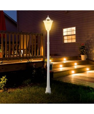 77" Outdoor Solar Light Post, Motion Activated Lamp,