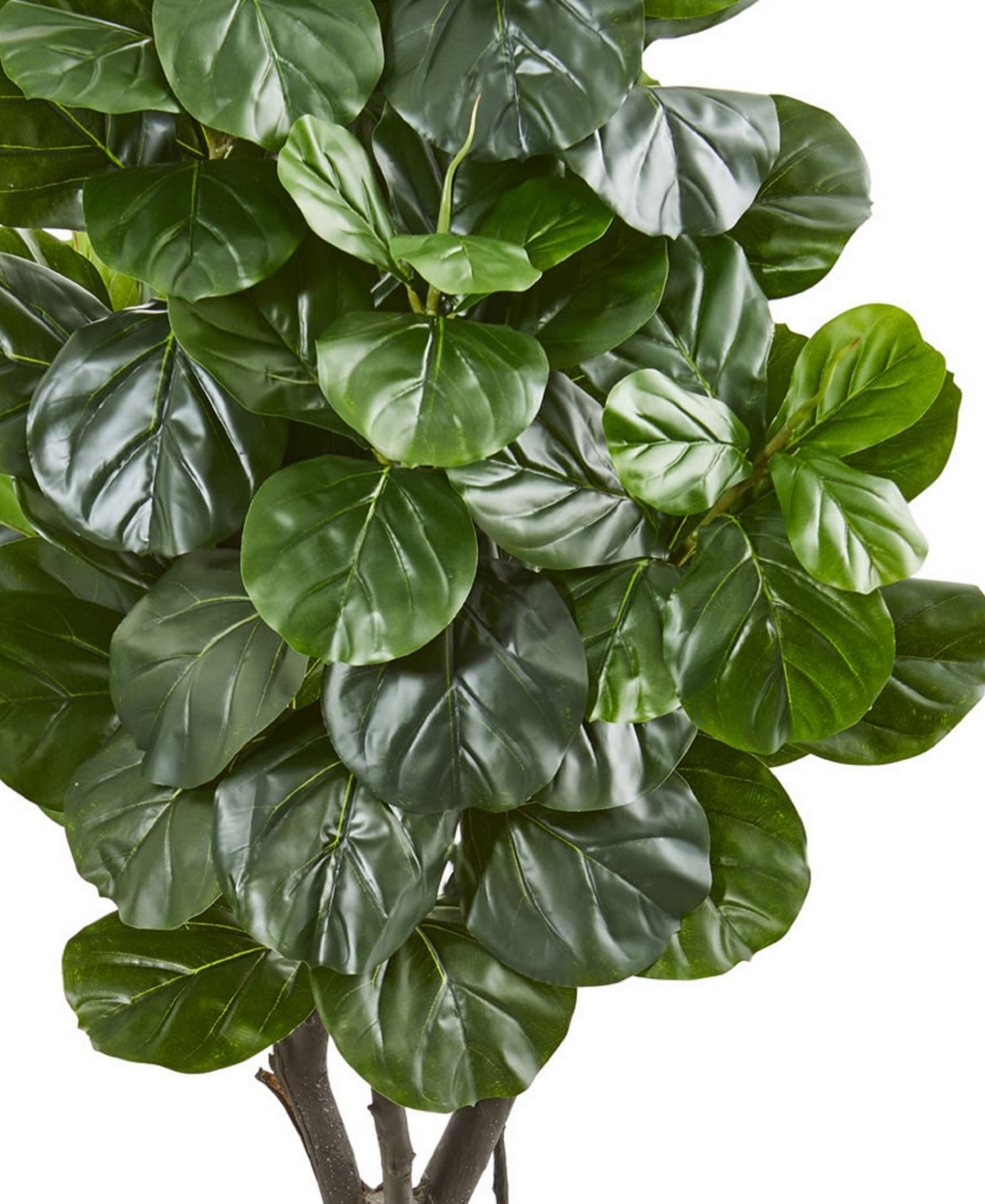 Nearly Natural Fiddle Leaf Fig Artificial Tree in Sand Stone Planter
