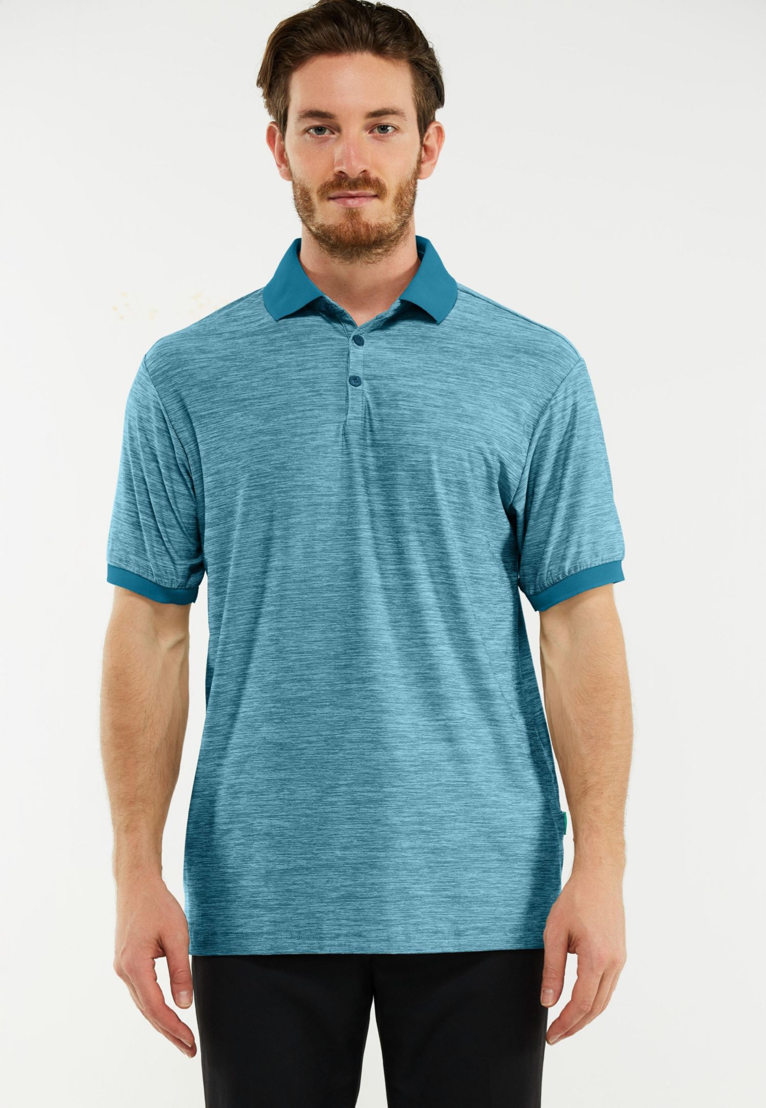 Men's Lightweight Performance Stretch Golf Polo Shirt, Breathable Fit