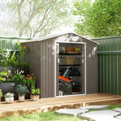 7&#39; x 4&#39; Storage Shed Garden Tool House w/ Vents Doors