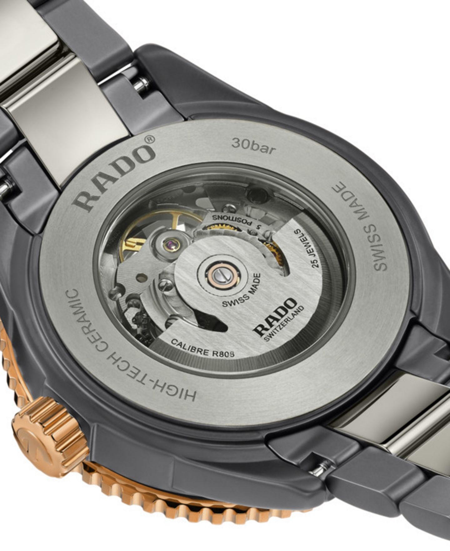 Мужские часы Rado Swiss Automatic Captain Cook Skeleton Gray High-Tech Ceramic & Titanium Bracelet Watch 43mm — фото 3