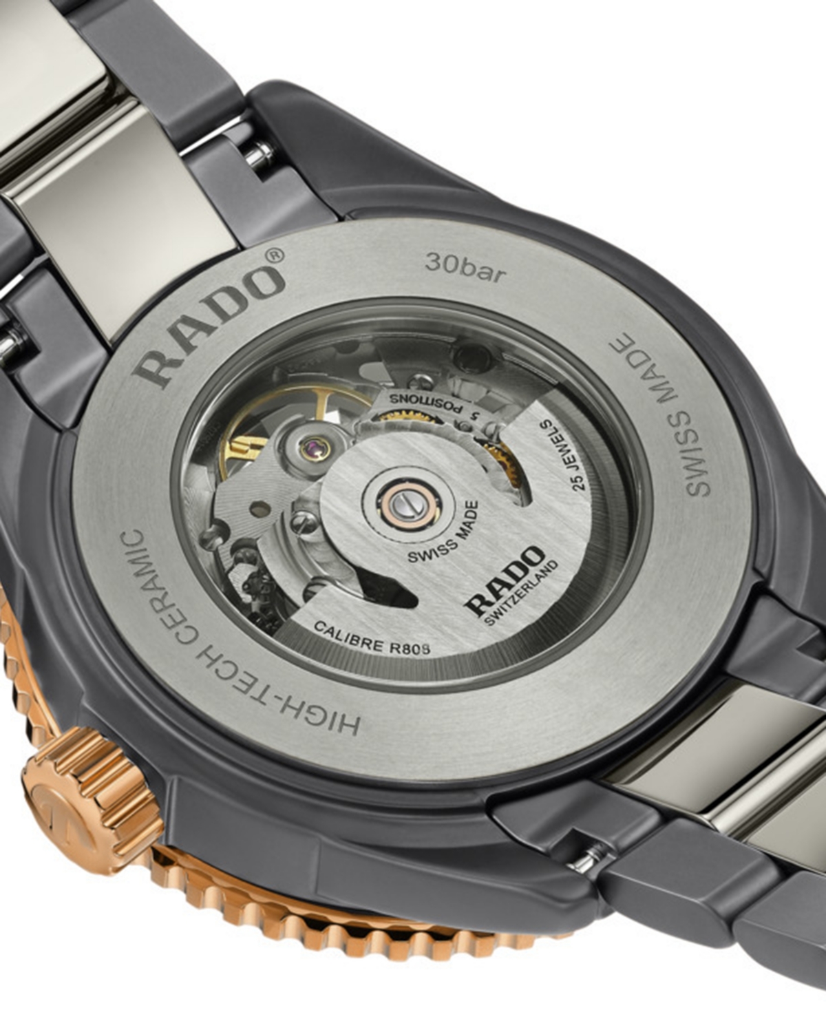 Shop Rado Men's Swiss Automatic Captain Cook Skeleton Gray High-tech Ceramic & Titanium Bracelet Watch 43mm In Grey