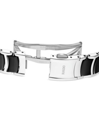 Women's Swiss Automatic Centrix Diamond (1/20 ct. t.w.) Black High-Tech Ceramic & Stainless Steel Bracelet Watch 31mm