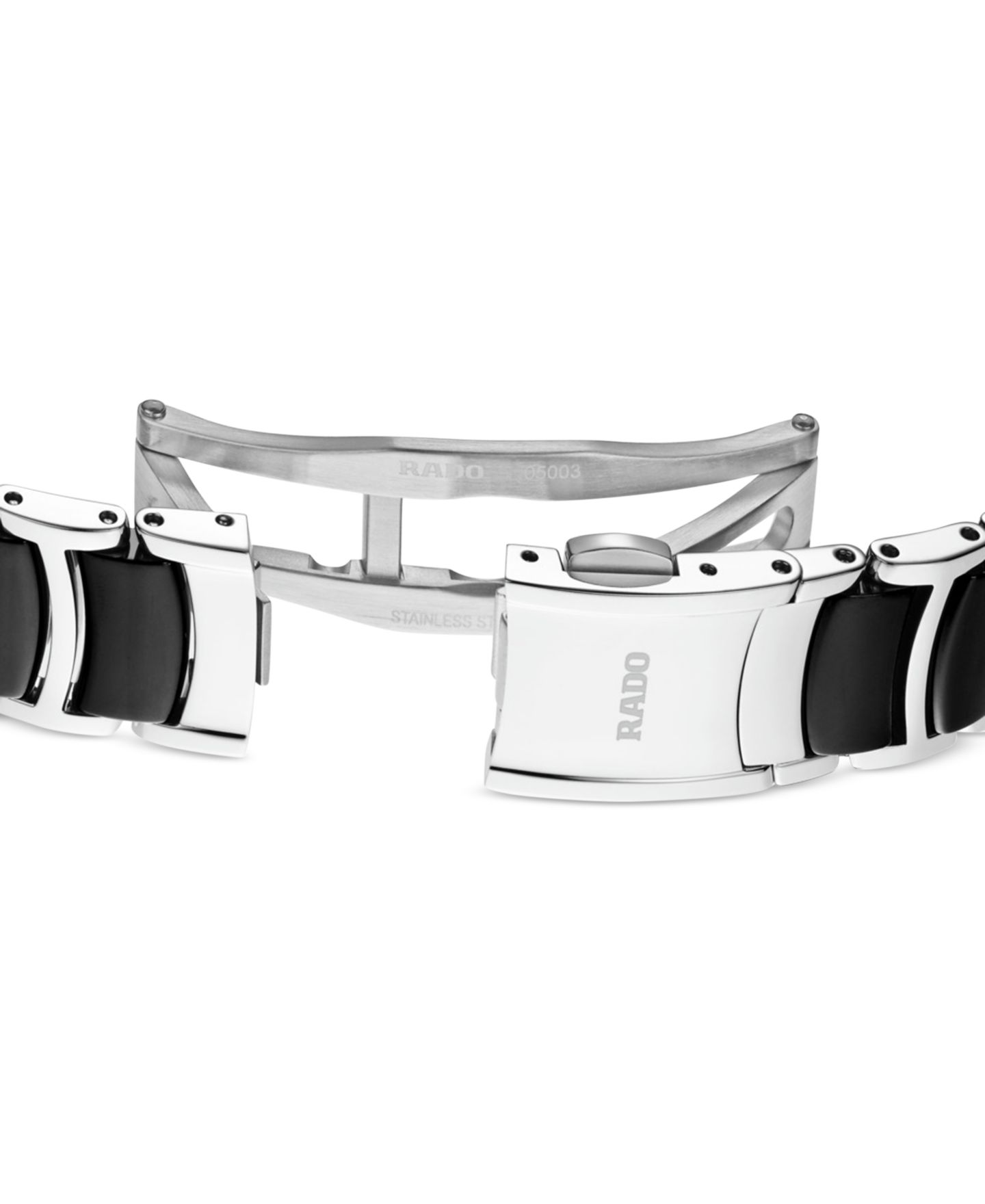 Женские часы Rado Swiss Automatic Centrix Diamond (1/20 ct. t.w.) Black High-Tech Ceramic & Stainless Steel Bracelet Watch 31mm — фото 4