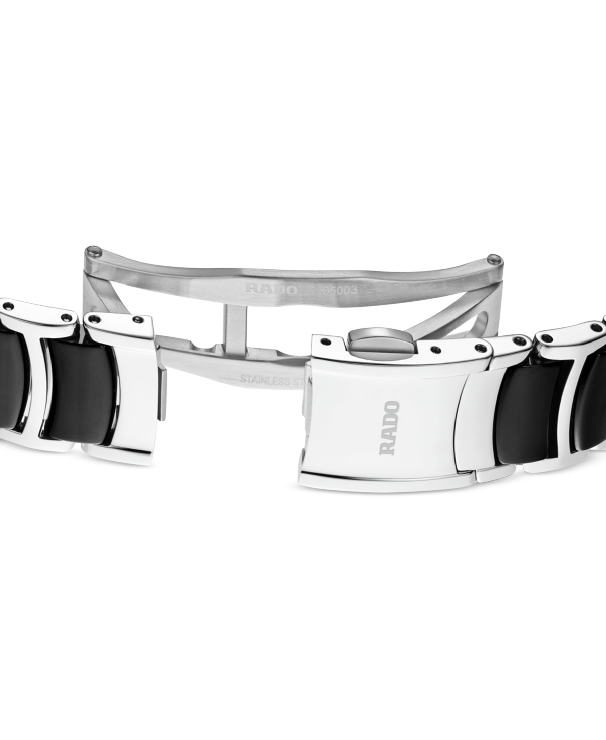 Rado Women's Swiss Automatic Centrix Diamond (1/20 Ct. T.w.) Black High-tech Ceramic & Stainless Steel Br In Black