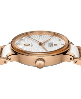 RADOウィメンズ腕時計 Rado Women's Swiss Automatic Centrix Diamond (1/20 ct. t.w.