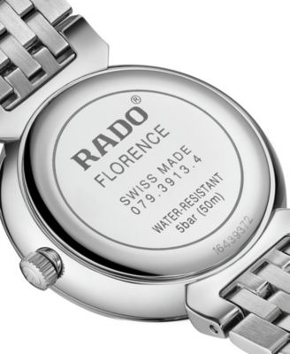 Women's Swiss Florence Classic Diamond (1/20 ct. t.w.) Stainless Steel Bracelet Watch 30mm