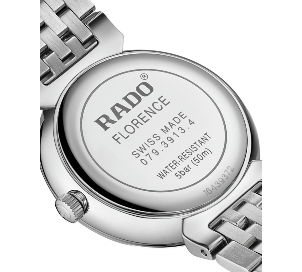 Shop Rado Women's Swiss Florence Classic Diamond (1/20 Ct. T.w.) Stainless Steel Bracelet Watch 30mm In Silver