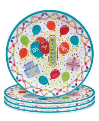 Lolita Birthday Bash Melamine Set of 4 Dinner Plate
