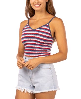 Rip Curl - Juniors' Sundial V-Neck Striped Cropped Top