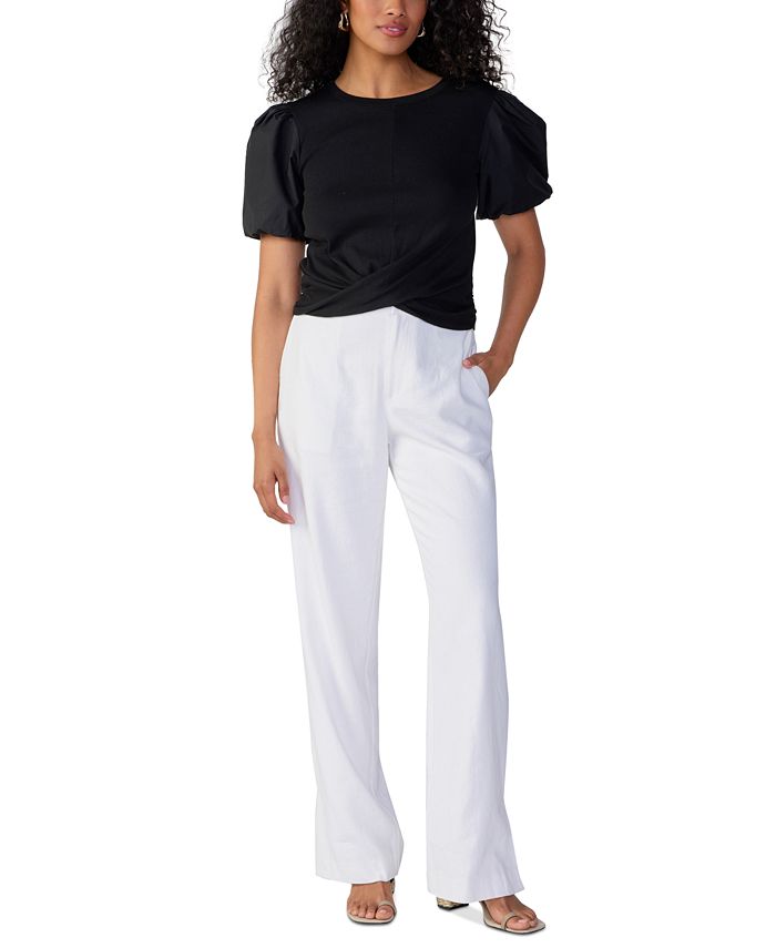 Summer Women'S Show Thin Straight Leg Pants Retro Hollowed Out Hook Flower Cotton And Literary Lace Casual Pants Short
