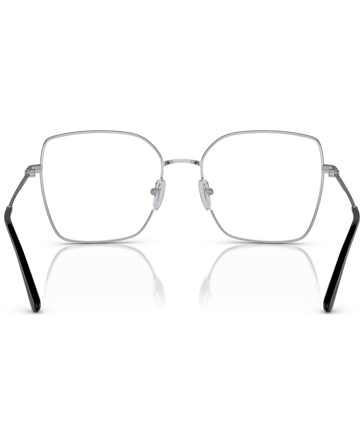 Vogue Eyewear Women's Irregular Eyeglasses, Vo4274 53 In Top Black,silver-tone