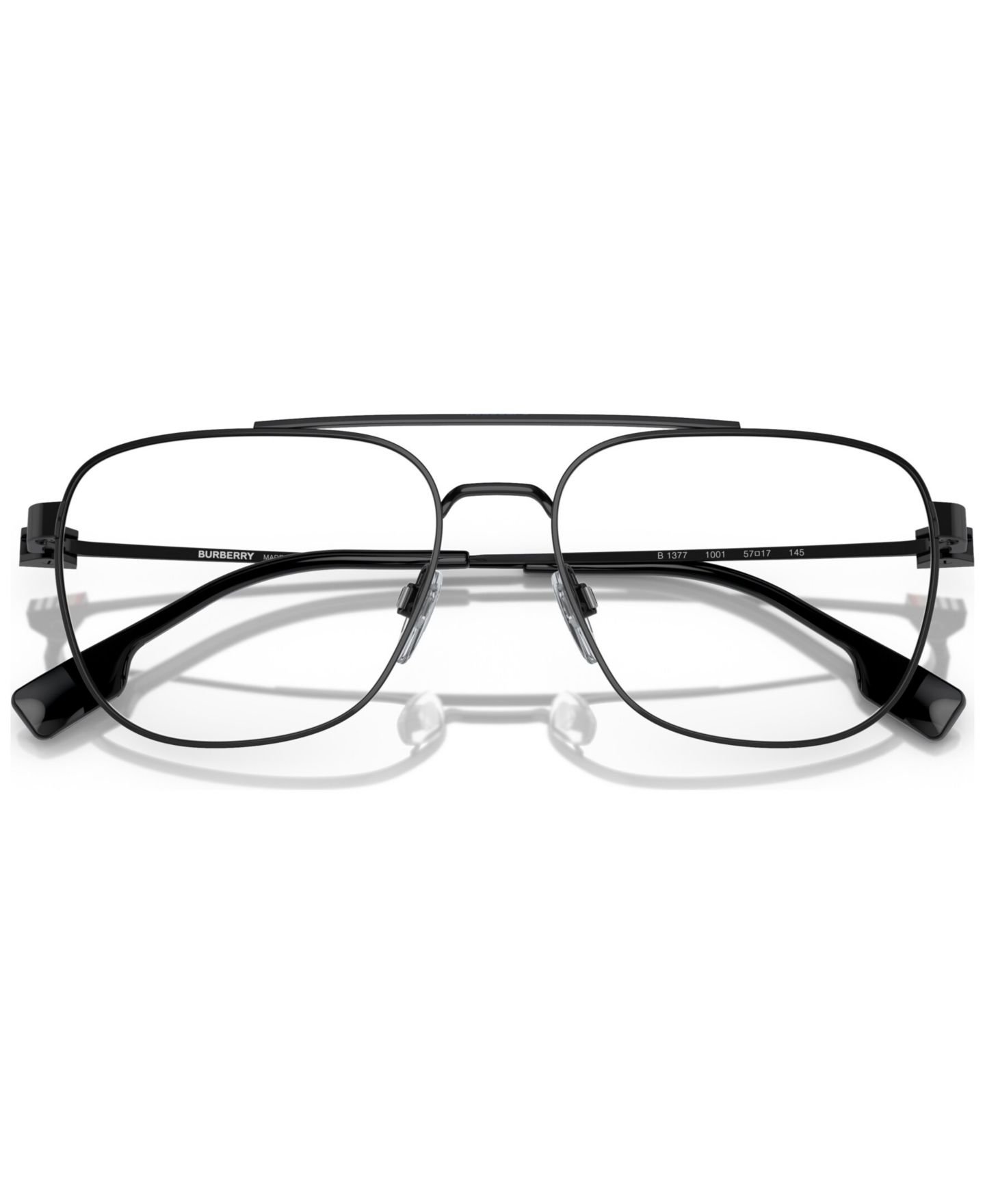 Мужские очки Burberry Man Square Metal BE1377 Michael Eyeglasses, цвет: Чёрный — фото 5