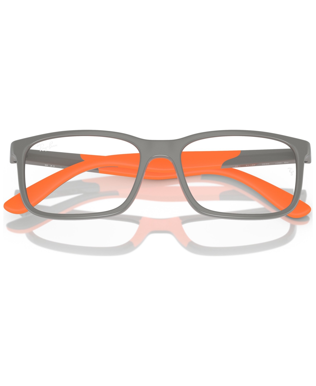 Ray-ban Jr Kids Rectangle Eyeglasses, Rb1621 47 In Gray On Orange