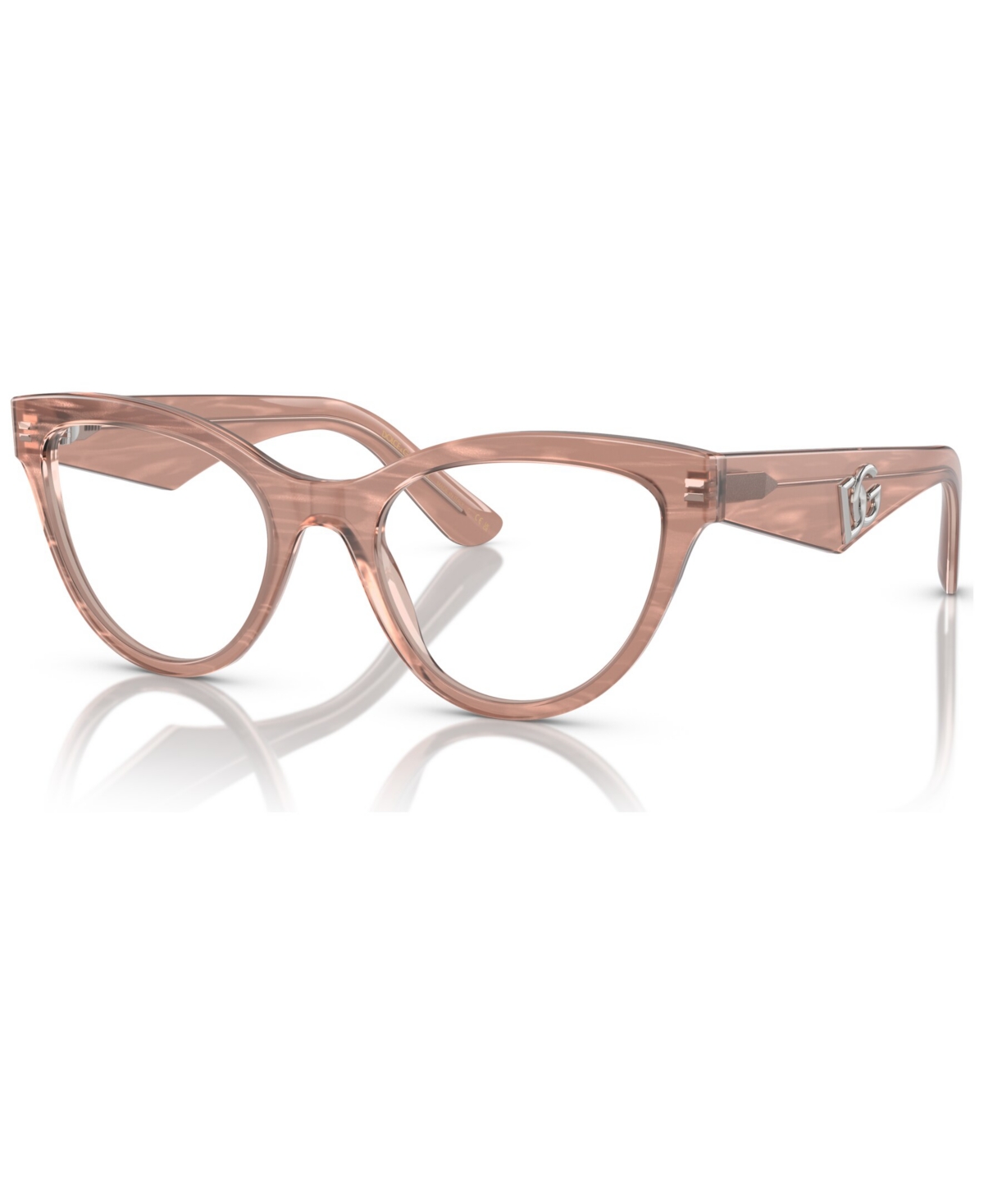 Dolce&Gabbana Women's Butterfly Eyeglasses, DG3372 52 - Fleur Caramel