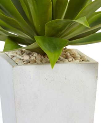 Agave Artificial Plant in White Planter