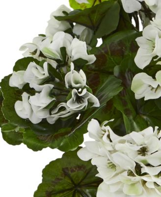 3-Pc. Geranium UV-Resistant Indoor/Outdoor Artificial Bush Set