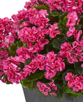 Geranium Artificial Plant in Slate Plater UV Resistant