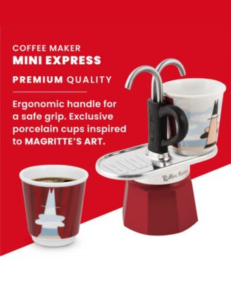 Set Mini Express "R" Magritte Plus 2 Bicc. 2.8 OZ Coffeemaker
