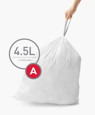 Code B 150pk Custom Fit Liners with 5 Quick Dispense Packs, 4.5L Bathroom Trash Bag Liners