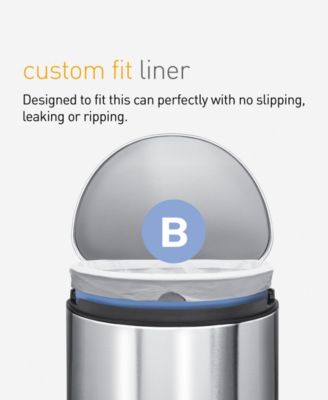 Code B 150pk Custom Fit Liners with 5 Quick Dispense Packs, 6L Bathroom Trash Bag Liners