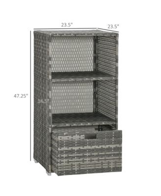 PE Rat Pool Towel Rack with 2 Storage Shelves Basket