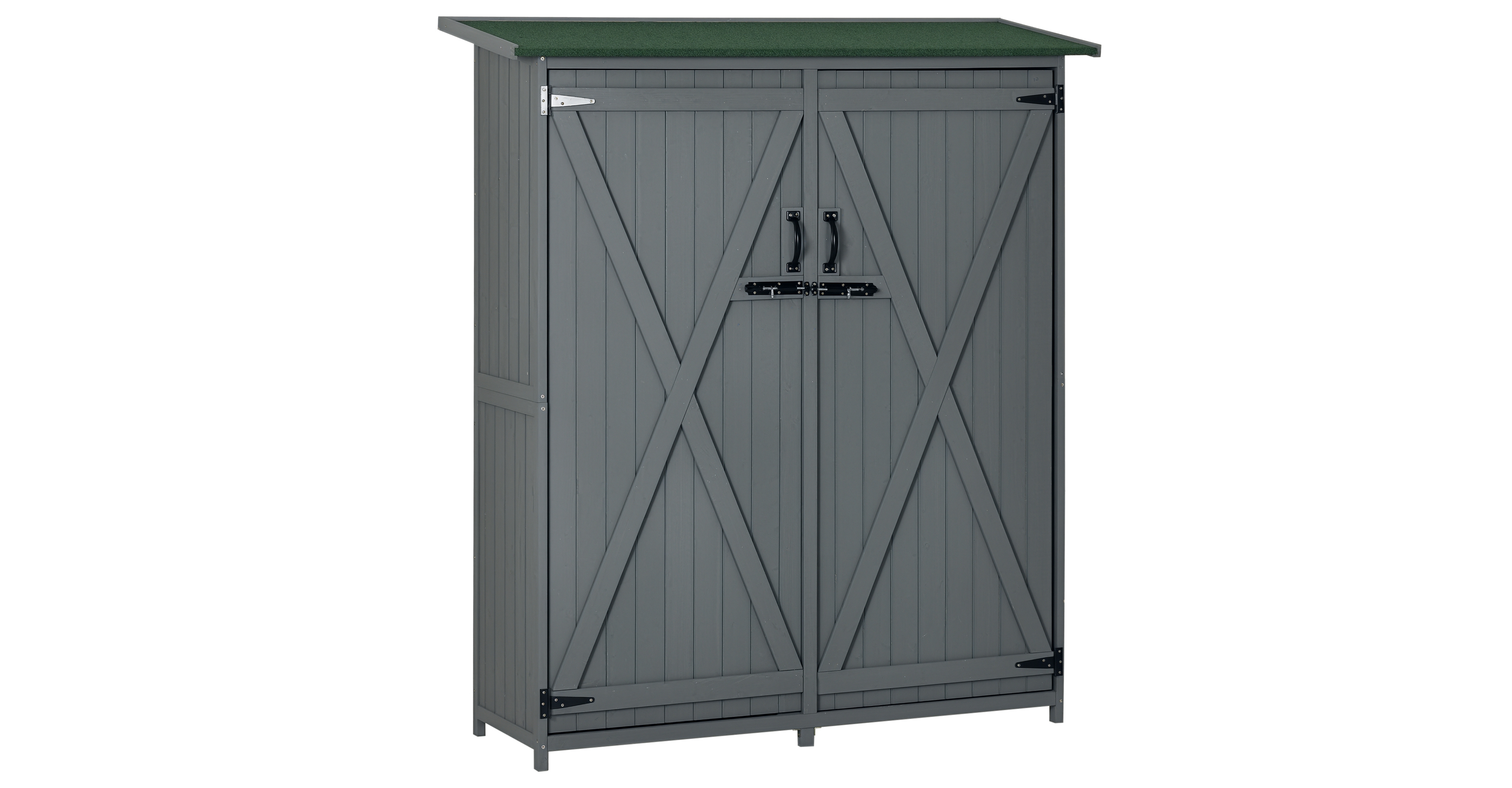 Outsunny Wooden Garden Storage Shed w/ Asphalt Roof